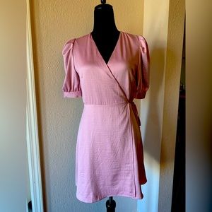 Women’s silky lined wrap tunic blouse NWT SZ Medium